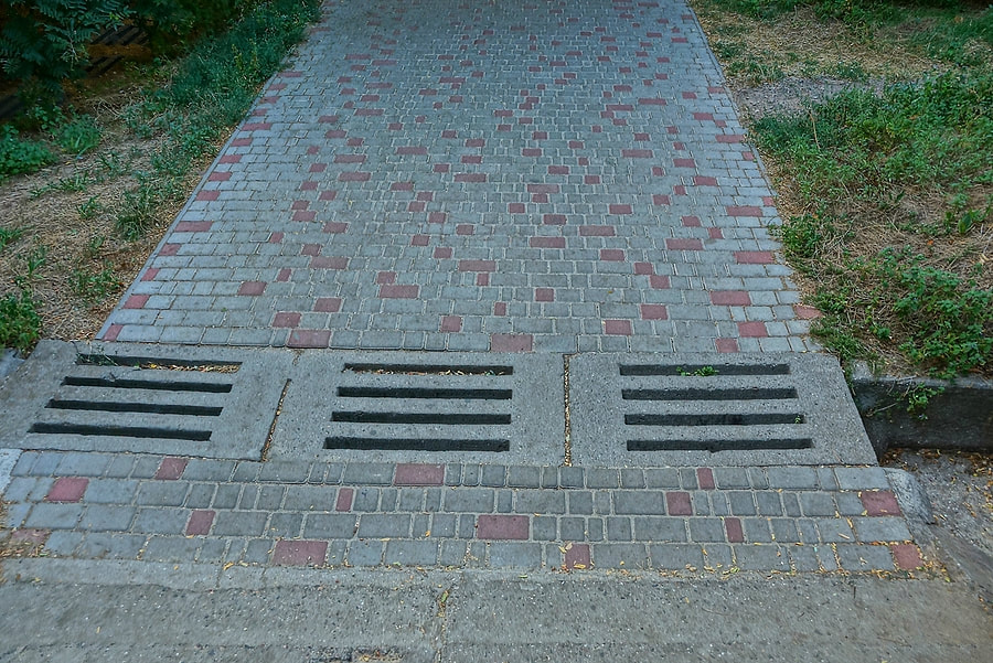 a drainage made of concrete